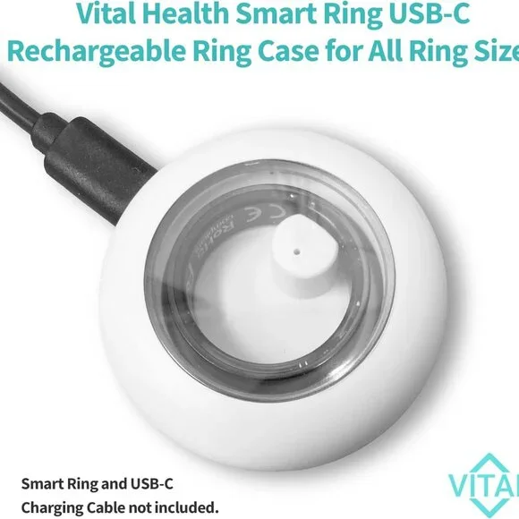 Vital Health Smart Ring for Women Charging Case Black Smart Ring for Men with Fi - Picture 3 of 7